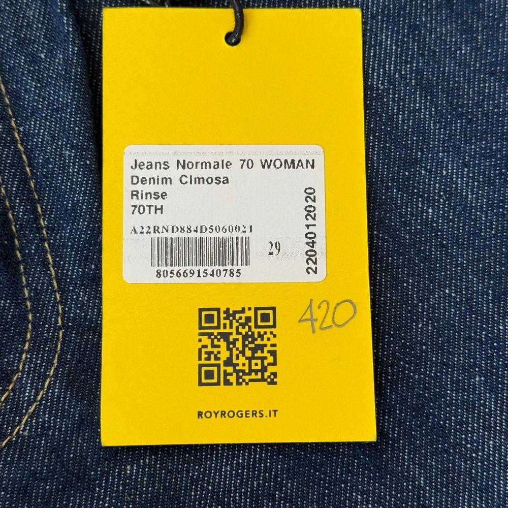 Roy Roger's 70th Anniversary Selvedge Denim Jeans Made in Italy Size 29 - Picture 13 of 14